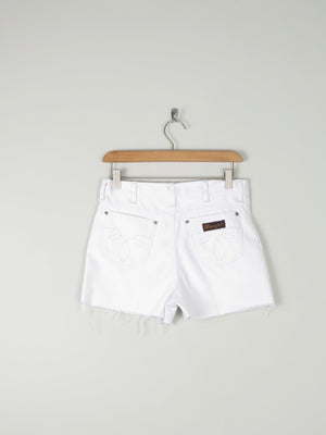 Women’s Vintage White Denim Shorts 28" *8* - The Harlequin