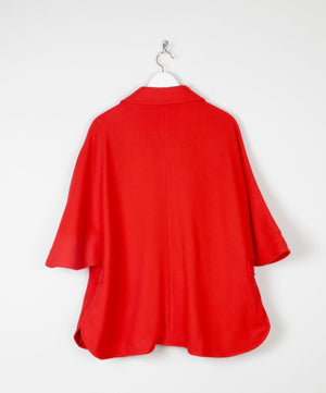 Women's Red Vintage Wool Short Cape 'Windsmoor' - The Harlequin