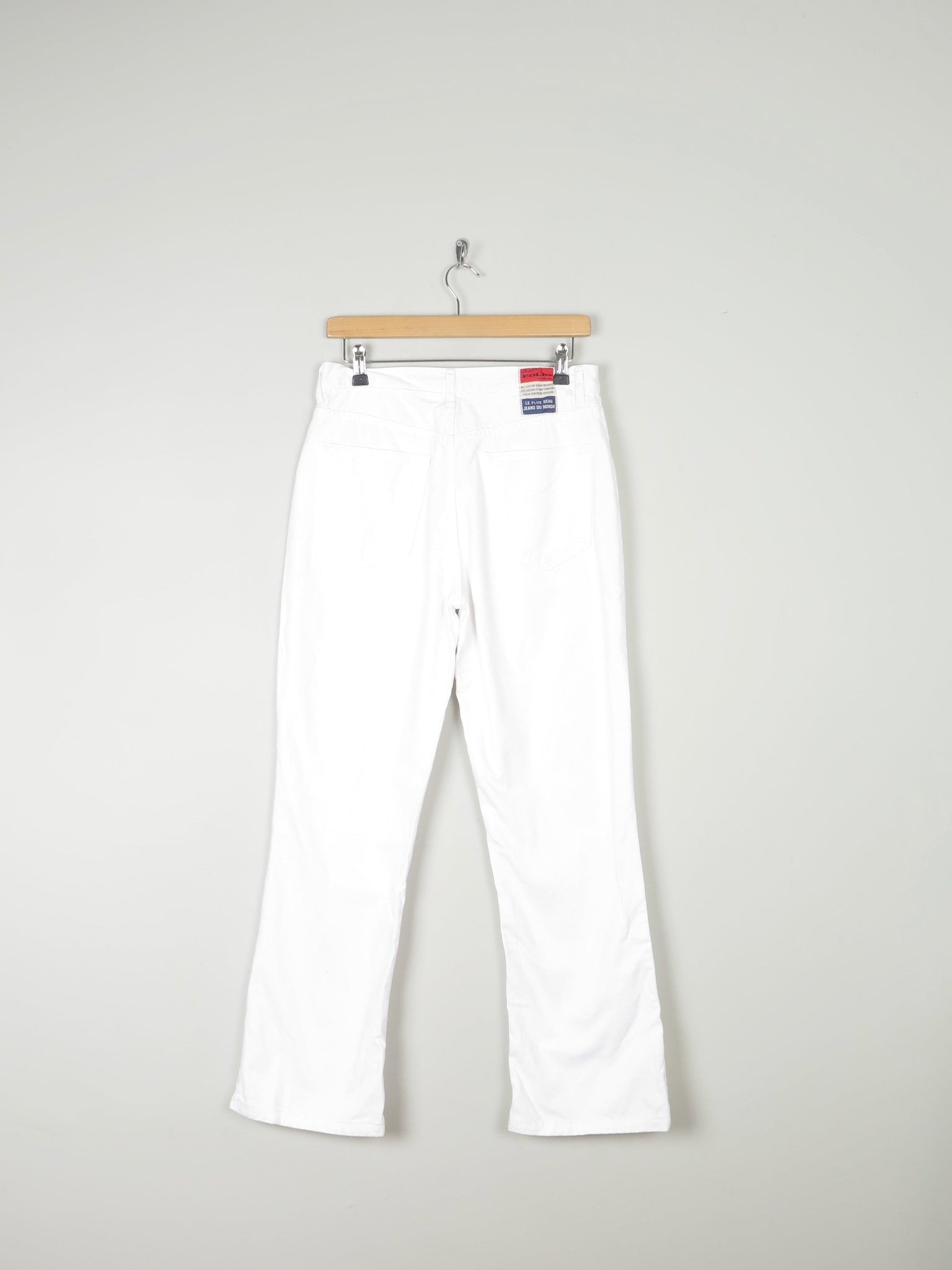 Women's White Vintage Boot Cut Jeans 31"30L 10/12 - The Harlequin