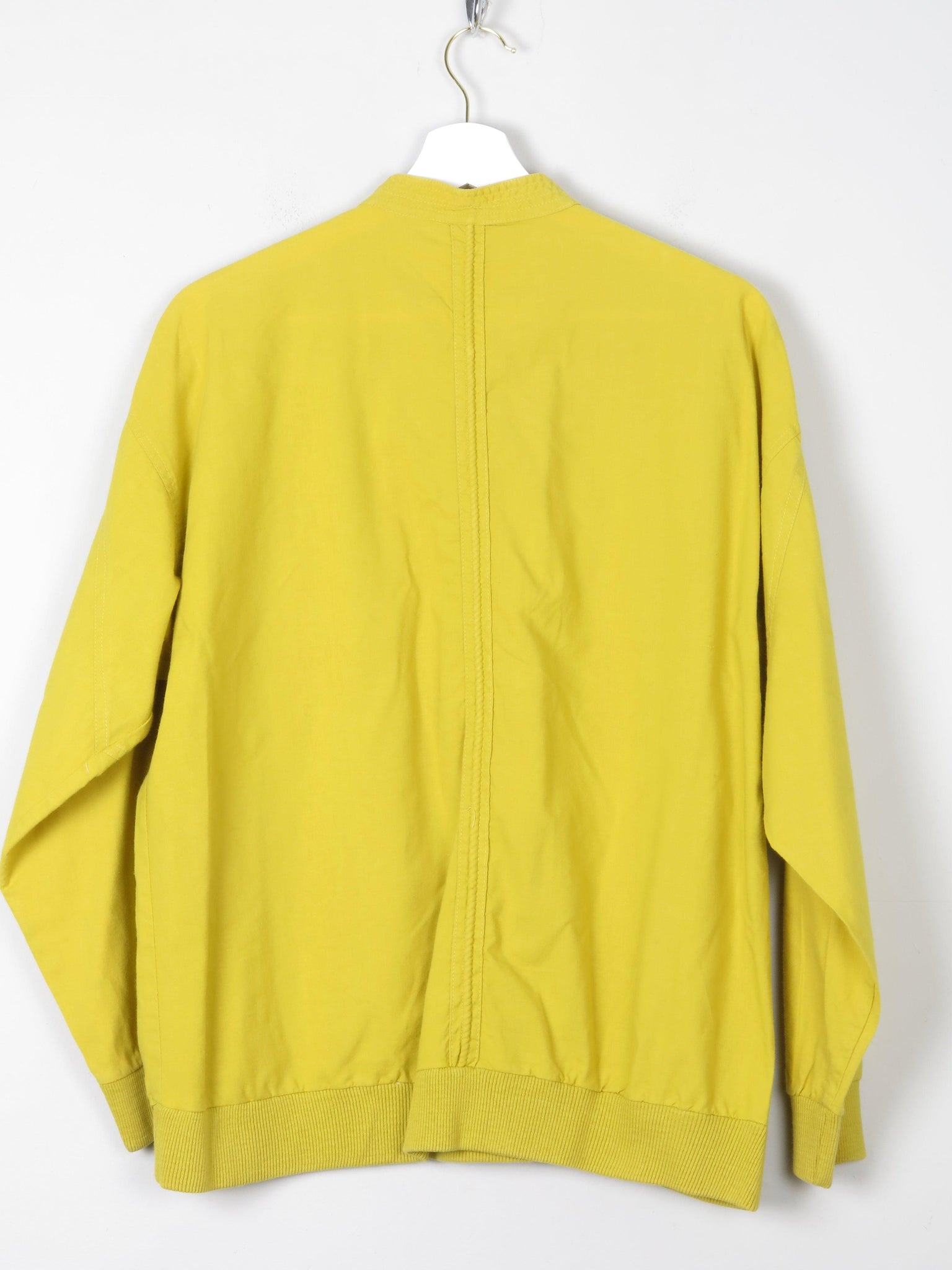 Women's Yellow/ Mustard 1980s Collarless Blouse/Jacket S - The Harlequin